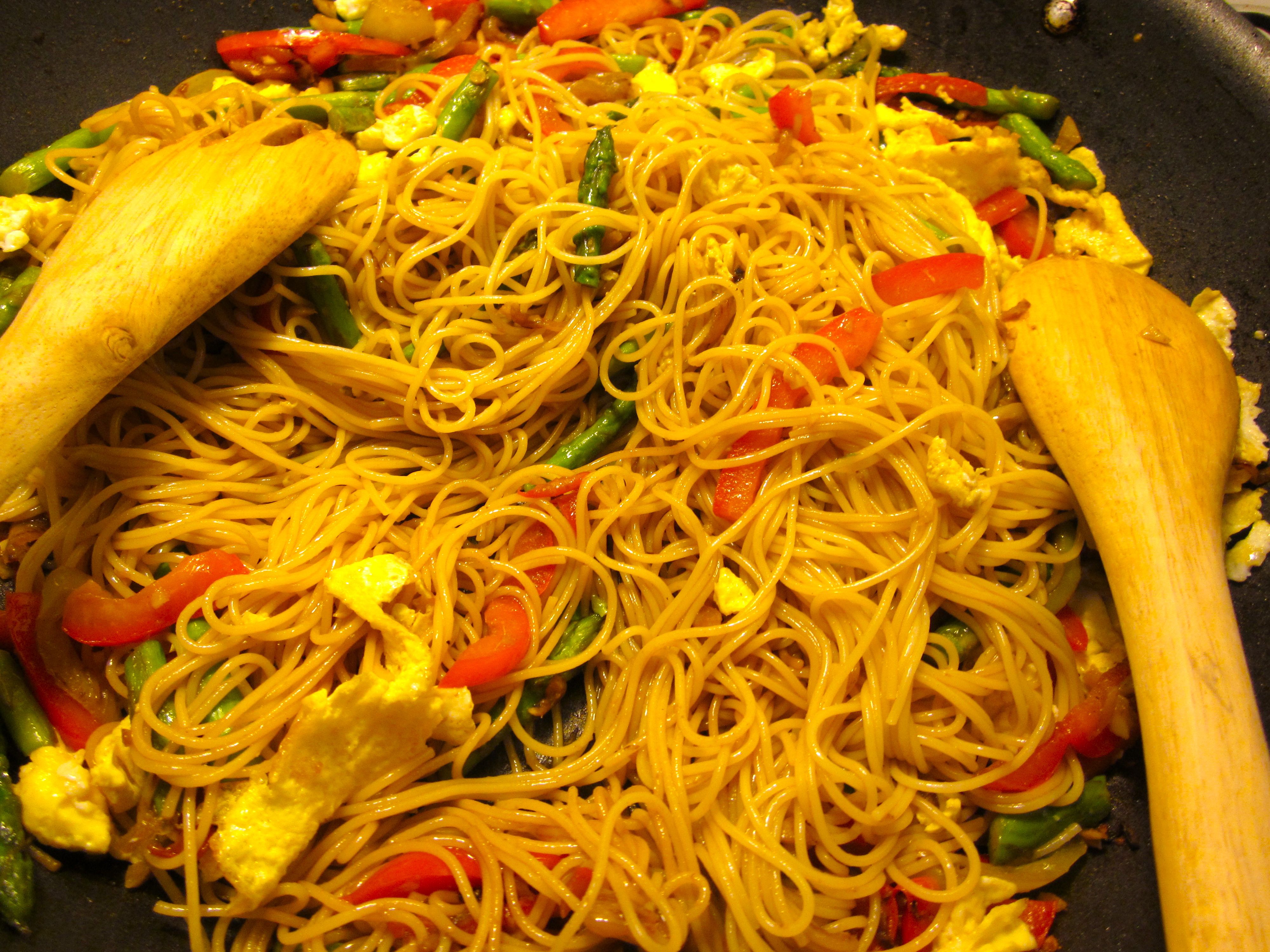Singapore Noodles With Burnished Barbecue Chicken Eye For A Recipe